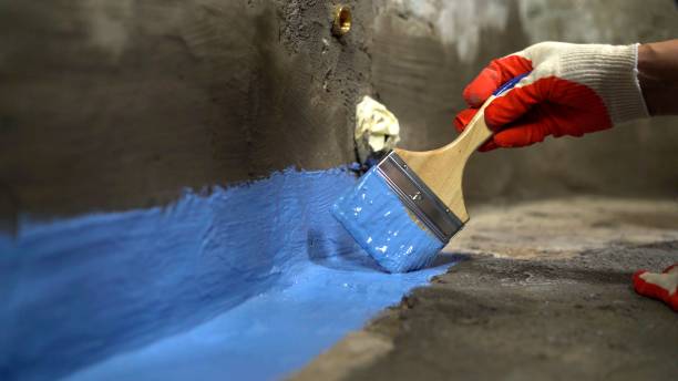 Commercial Exterior Waterproofing project at a North Chili, NY business property by SJ Waterproofing Pros